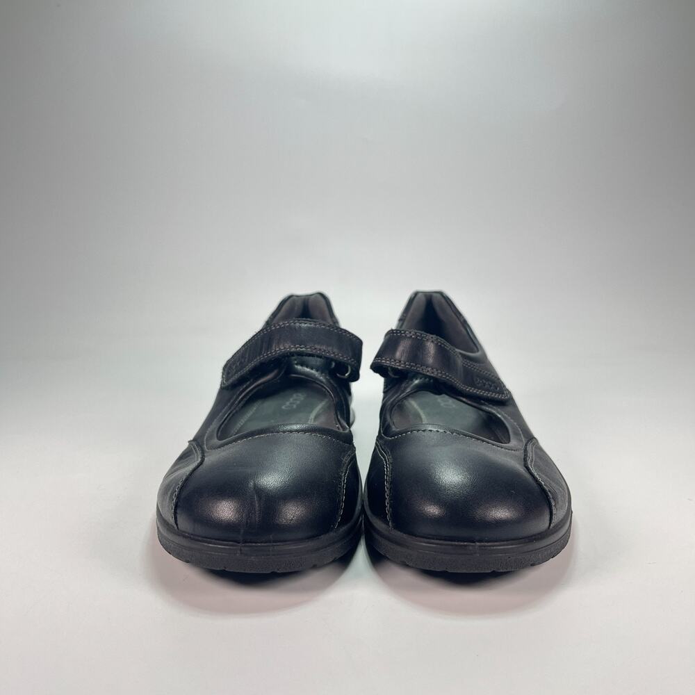 ECCO Dash Mary Jane Black Leather Comfort Flats Shoes Women's Size US 8.5 EU 39 - Picture 2 of 11